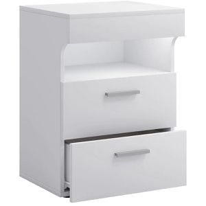 Nachttisch VCM Slepal L 919081, weiß, aus Holz, stehend