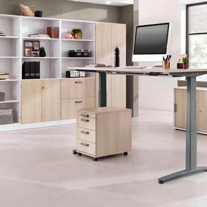 Produktbild für Rollcontainer Hammerbacher Solid AC30, aus Holz, eiche