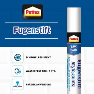 Produktbild für Fugenstift Pattex Perfektes Bad PFS7, weiß