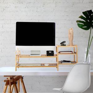 Produktbild für Monitorständer Relaxdays 10039875, Bambus