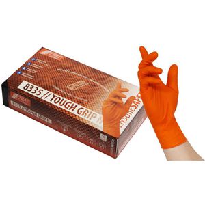 Einmalhandschuhe NITRAS Tough Grip N, orange, 50 Stück