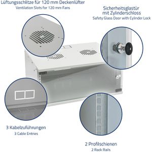 Produktbild für Netzwerkschrank HMF 65704-07, 19 Zoll