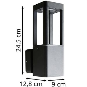 Produktbild für Wandleuchte Heitronic Toskana, aus Aluminium, für außen (IP65)