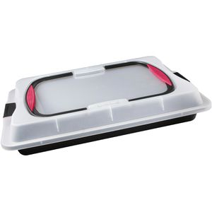 Produktbild für Backblech Zenker Blechkuchen-Container schwarz, aus Stahlblech