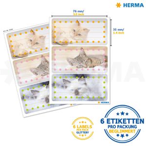 Produktbild für Buchetiketten Herma 5569 Vario, Katzen