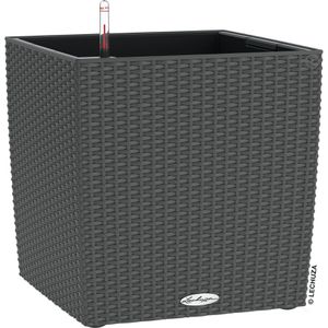 Übertopf Lechuza CUBE Cottage 30, granit, 30 x 30 x 30 cm