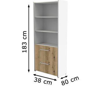 Produktbild für Kombischrank Kerkmann Move, asteiche / weiß