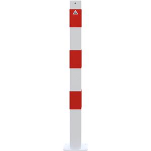 Produktbild für Absperrpfosten Schake 470PB, rot/weiß, aus Metall