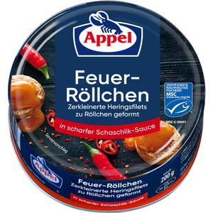 Fischkonserve Appel Feuerröllchen