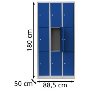 Produktbild für Schließfachschrank Lüllmann 520331, blau