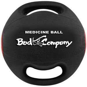 Produktbild für Medizinball Bad-Company mit Doppelgriff, 9 kg