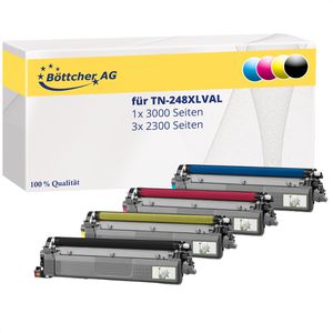 Produktbild für Toner Böttcher-AG für Brother TN-248XLVAL Multipack