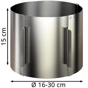 Produktbild für Tortenring 4smile Premium, backofenfest, aus Edelstahl