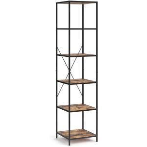 Bücherregal Vicco Fyrk, schwarz / dunkelbraun