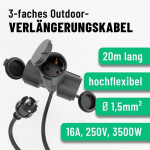 Produktbild für Verlängerungskabel Greate für außen IP44