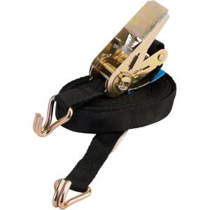 Produktbild für Spanngurt Sandax schwarz, mit Haken &amp; Ratsche