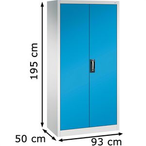 Produktbild für Werkzeugschrank CP-Möbel 8921-305, aus Metall, grau/ lichtblau