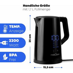 Produktbild für Wasserkocher Proficook PC-WKS 1243, schwarz