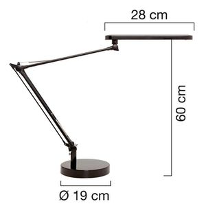 Produktbild für Schreibtischlampe Unilux Mambo, grau, LED