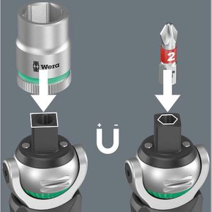 Produktbild für Umschaltknarre Wera 8009 Zyklop Pocket Set 3