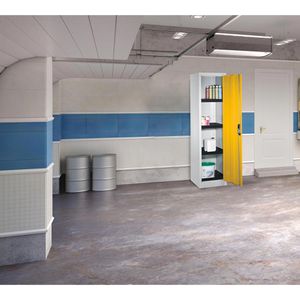 Produktbild für Umweltschrank CP-Möbel 8901-316, lichtgrau / gelb