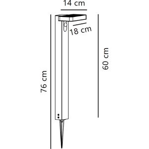 Produktbild für Wegeleuchte Nordlux Rica, Edelstahl, schwarz