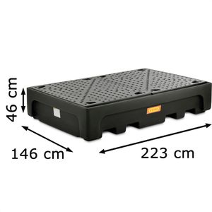 Produktbild für Auffangwanne CEMO 1100/2PE, 10952, aus Polyethylen