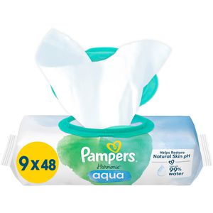 Produktbild für Feuchttücher Pampers Harmonie Aqua, 432 Tücher