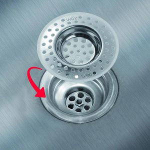 Produktbild für Abflusssieb Westmark aus Edelstahl, Ø 7 cm, 2 Stück