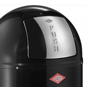 Produktbild für Mülleimer Wesco Pushboy Junior, schwarz matt