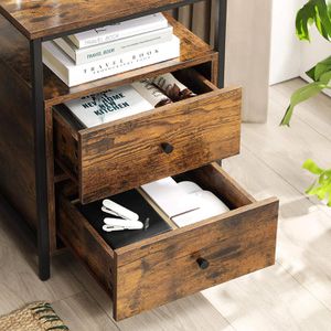 Produktbild für Nachttisch Vasagle LET067B01, braun, aus Holz, stehend