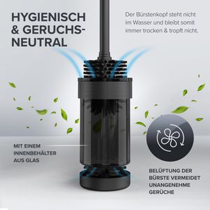 Produktbild für WC-Bürste ovimar Toilettenbürste Finnkona, schwarz