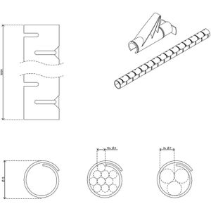 Produktbild für Kabelschlauch Dataflex 732, grau