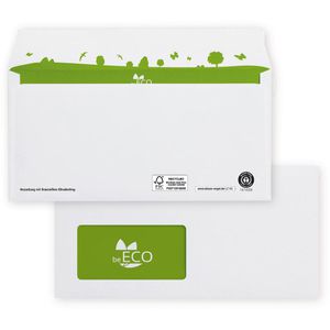Briefumschläge beECO weiß, DIN lang