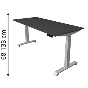 Produktbild für Schreibtisch Kerkmann Move mobile, anthrazit / silber