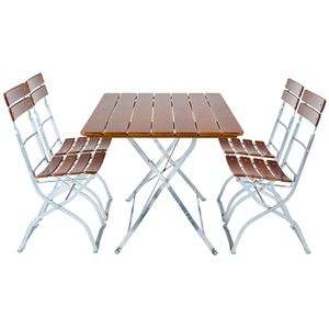 Produktbild für Bistrotisch RUKU1952 TRE80S4NU, wetterfest, eckig, 5-teilig