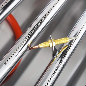 Produktbild für Gasgrill vidaXL Gastro-Gasgrill, silber, 3 Brenner
