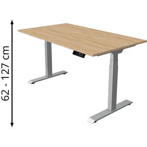 Schreibtisch Kerkmann Move 1 stable, eiche hell / silber
