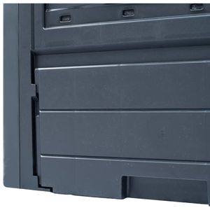 Produktbild für Komposter vidaXL 45682, grau, aus Kunststoff