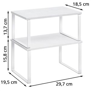 Produktbild für Küchenregal Songmics KCS02W01, weiß, 2er Set