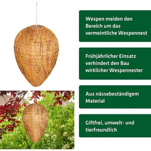 Produktbild für Wespennest-Attrappe Gardigo aus Kunststoff, wetterfest