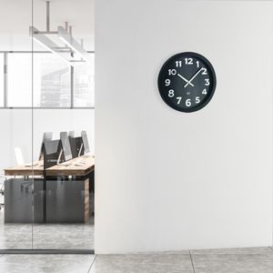 Produktbild für Wanduhr TFA 60.3506, Metall, analog, Funkuhr