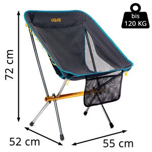 Produktbild für Campingstuhl Uquip INFINITY, 244046, grau, 120 kg