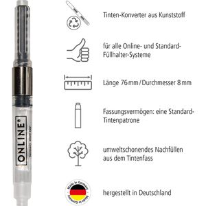 Produktbild für Tintenkonverter Online 40138, Kolbenkonverter
