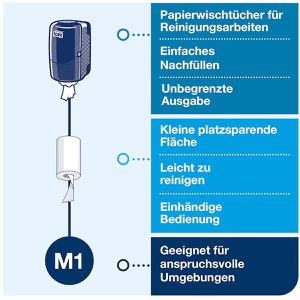 Produktbild für Putztuchrollenhalter Tork Elevation Mini 558000 M1