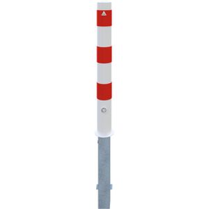 Produktbild für Absperrpfosten Schake 491FB+2, 2 Ösen, rot/weiß, aus Metall