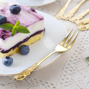 Produktbild für Kuchengabeln Gräwe Rosendekor, gold