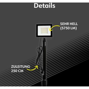 Produktbild für Baustrahler Müller-Licht Boston, LED, Netzbetrieb, 2,5 m Kabel