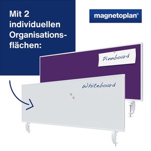 Produktbild für Tischtrennwand Magnetoplan VarioPin, 1116011, violett