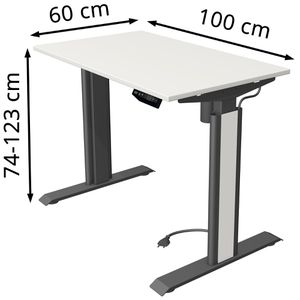 Produktbild für Schreibtisch Kerkmann Move 1 advance, weiß / anthrazit